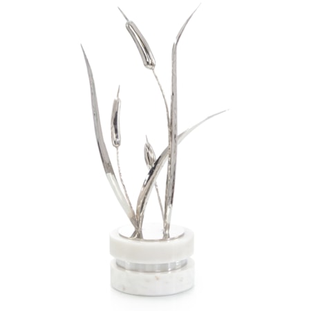 Cattails Sculpture on Marble, Large