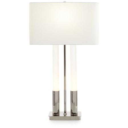 Gemini Table Lamp, Nickel