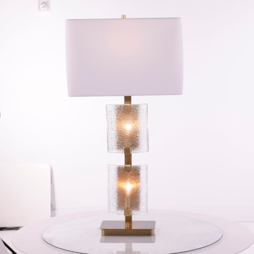 Gemelle Table Lamp, Brass