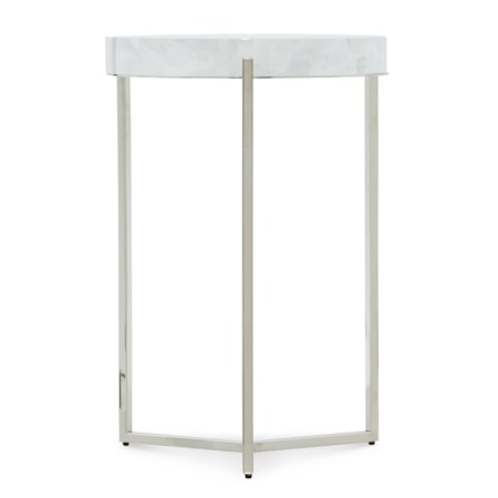 Y-Trestle Stainless Steel Side Table