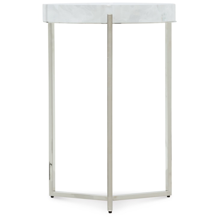 John-Richard Furniture Y-Trestle Stainless Steel Side Table
