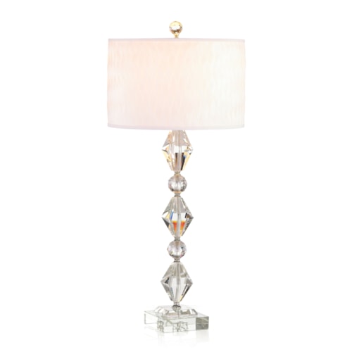 Contemporary Regal Crystal Buffet Table Lamp