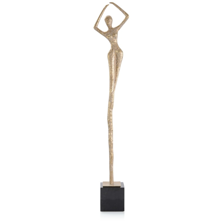 John-Richard Accessories & Botanicals Posing Female Gold Sculpture III