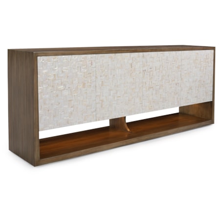 4-Door Credenza w/Dimmable LED Lighting