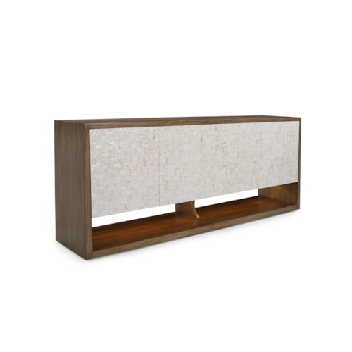 Venus Modern 4-Door Credenza with Dimmable LED Lighting