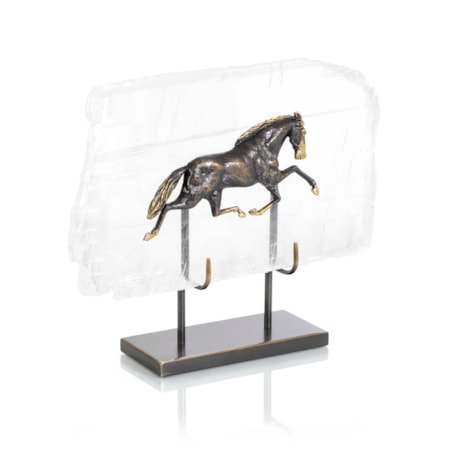 Horse in Selenite Sculpture I
