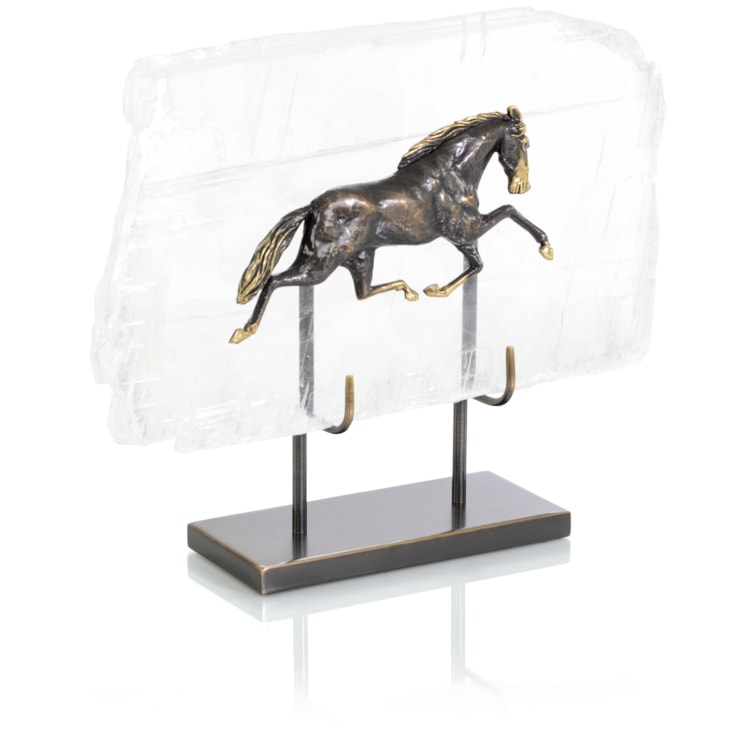 John-Richard Accessories & Botanicals Horse in Selenite Sculpture I