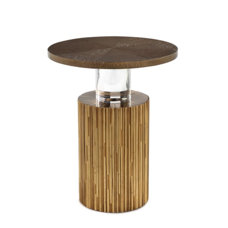 Modern Rustic Two-Tone Oak Side Table