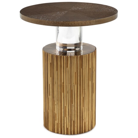Modern Rustic Two-Tone Oak Side Table