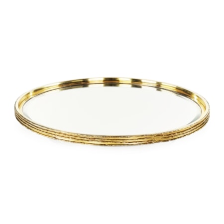 Ringed Tray, Large Brass