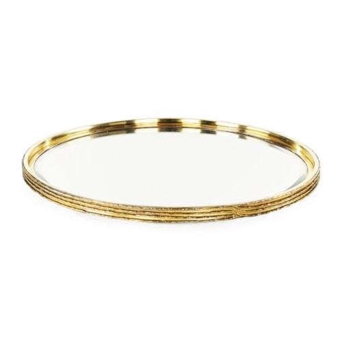 Ringed Tray, Large Brass