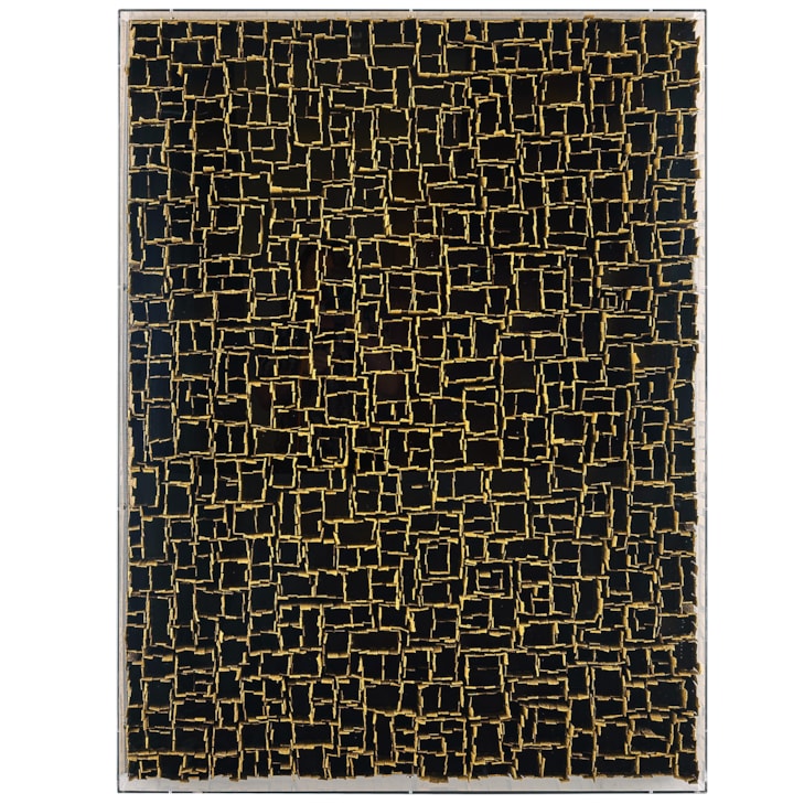 John-Richard Mirrors & Wall Decor Tony Fey's Weathered Geometry, Black