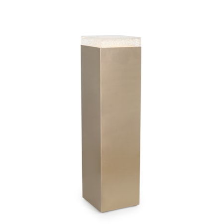 48" Antique Brass Pedestal w/Light-Up Top