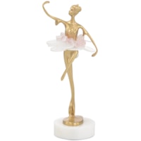 Selenite Ballet Sculpture on Marble Base III