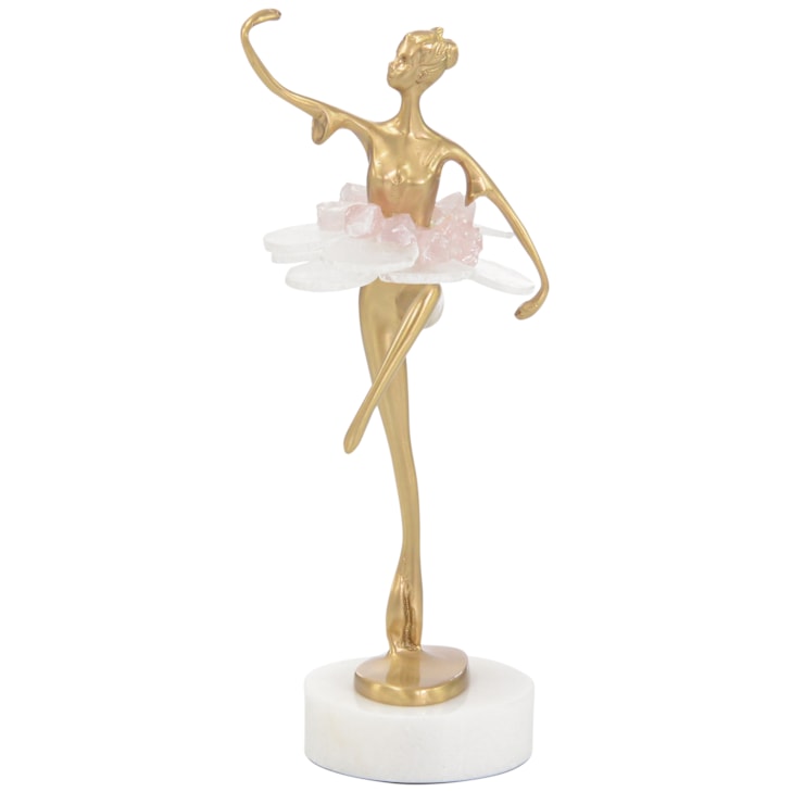 John-Richard Accessories & Botanicals Selenite Ballet Sculpture on Marble Base III