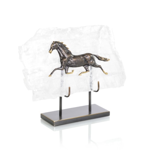 Horse in Selenite Sculpture II