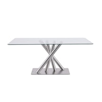 Contemporary Dining Table with Pedestal Base
