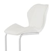 Global Furniture 1446 White Barstool Set of 2