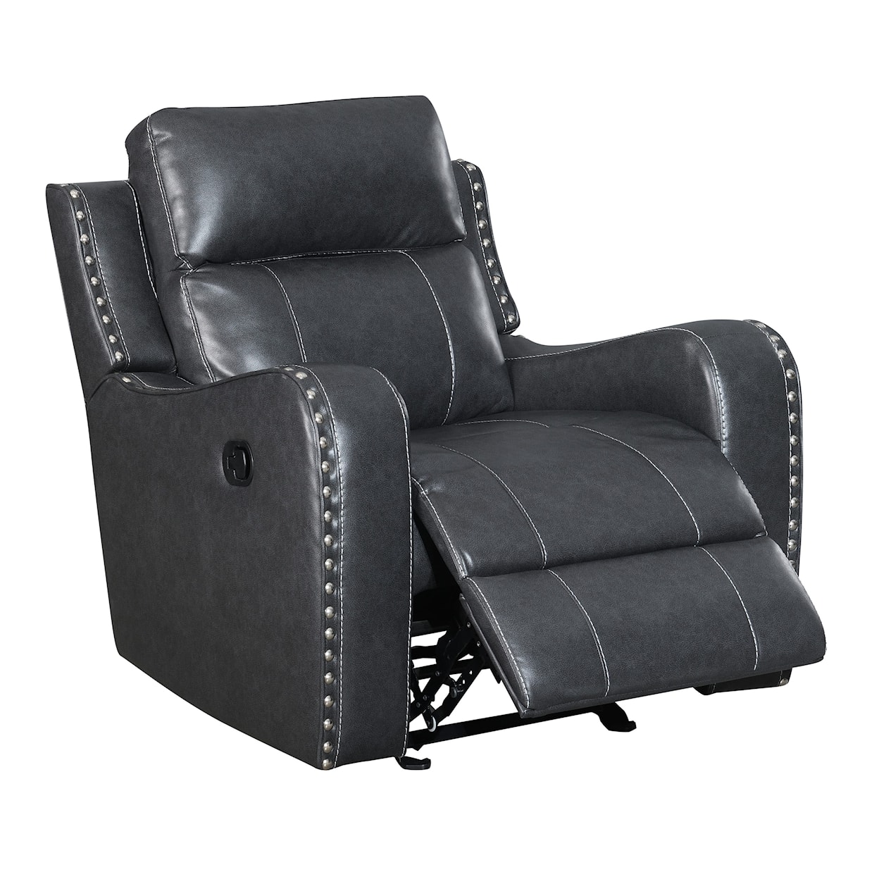 Global Furniture U131 Glider Recliner Dark Grey