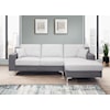 Global Furniture U967 Dark Grey Loveseat & Chaise With 1 Pillow