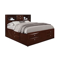 Transitional Queen Bed with Storage