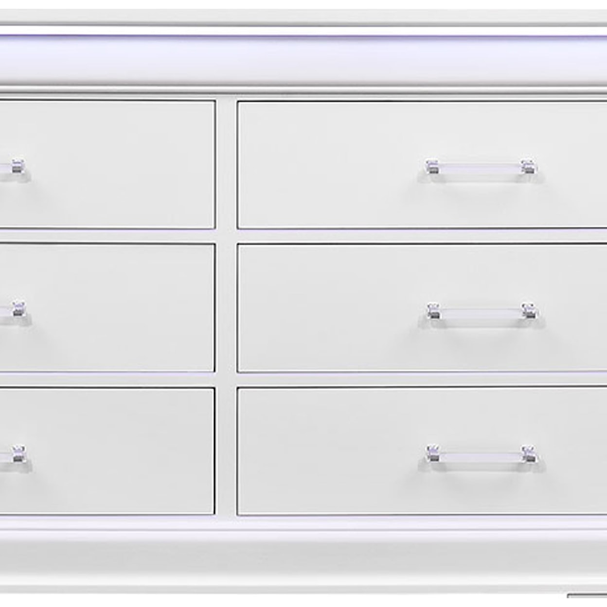 Global Furniture Light Up Louie LIGHT UP LOUIE WHITE DRESSER |