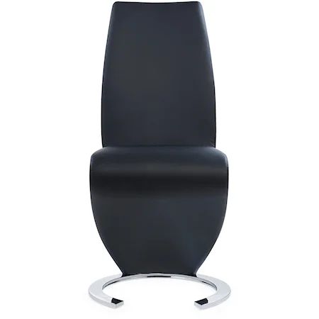 Black Horseshoe Dining Chair