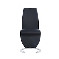 Contemporary Black Horseshoe Dining Side Chair