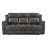 Global Furniture U8517 Grey Reclining Sofa