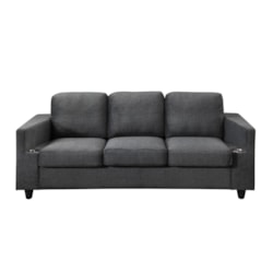 View Bear Gunmetal Sofa W/Cupholders