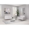 Global Furniture U6109 Light Grey Sofa PVC