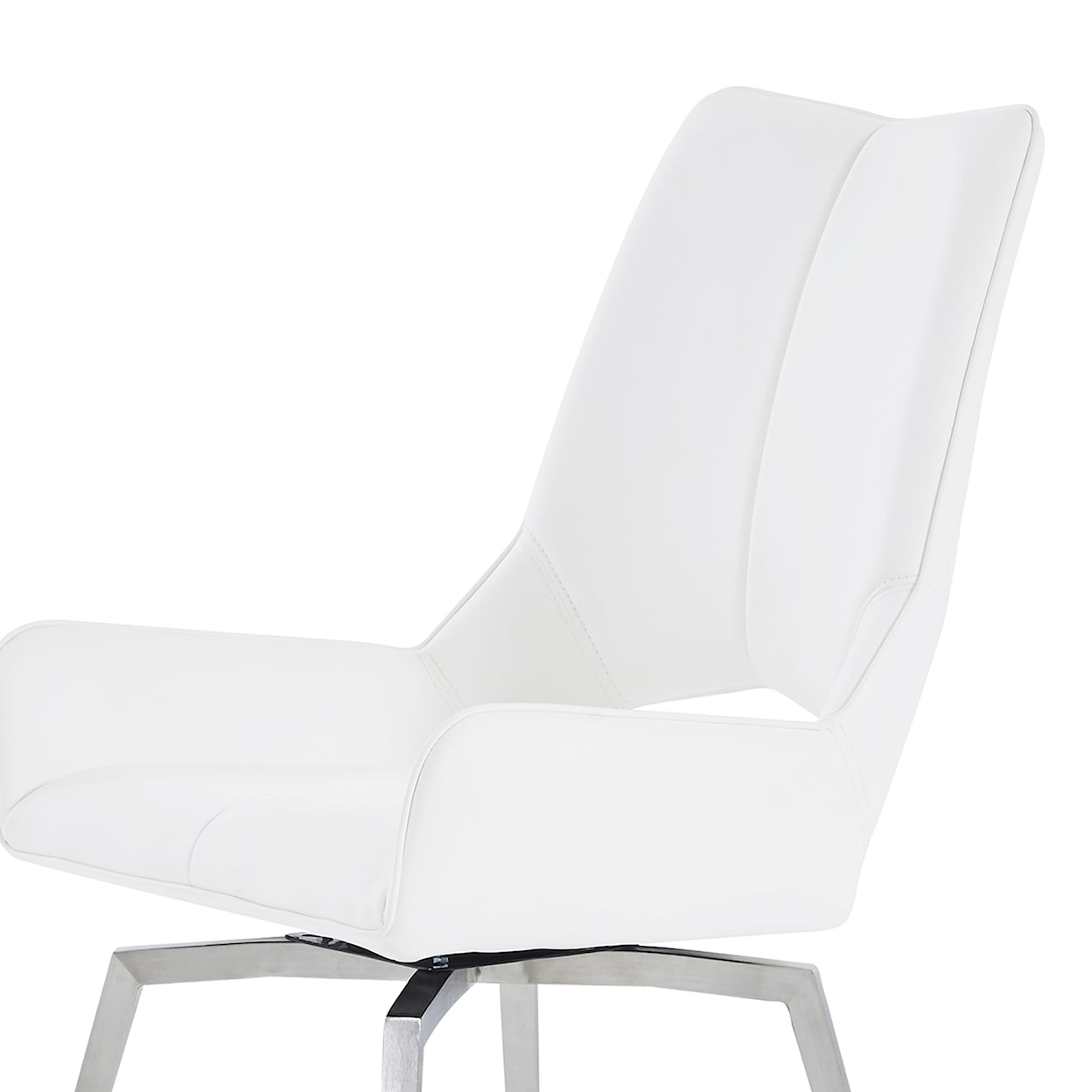 Global Furniture 4878 Swivel White Dining Chair Set of 2