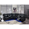 Global Furniture UM02 Black Sectional Sofa