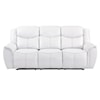 Global Furniture U5987 White Reclining Sofa