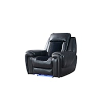 Transitional Power Recliner with LED Lighting