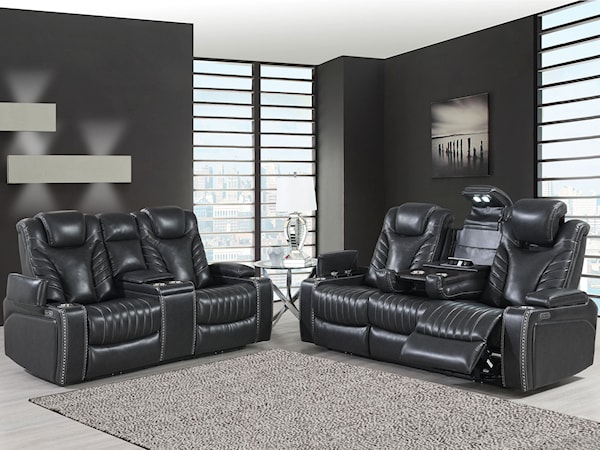 Power Reclining Sofa and Loveseat