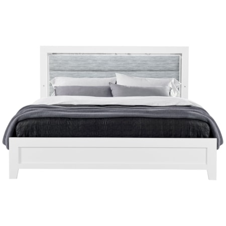 LUCIOUS WHITE KING BED |