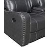 Global Furniture U131 Reclining Sofa Dark Grey