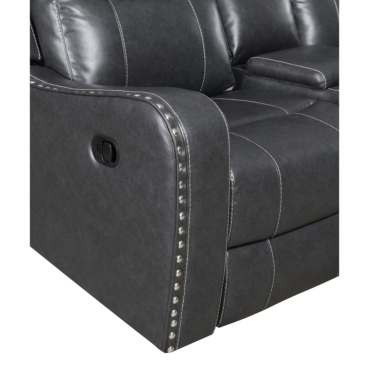 Global Furniture U131 Reclining Sofa Dark Grey