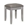 Global Furniture Amina Silver Vanity Set with Stool and Mirror