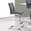 Global Furniture 915 Barstool Grey with Grey Stripe Set of 2