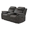 Global Furniture U8517 Grey Reclining Loveseat