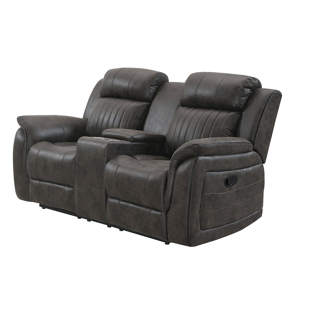 Global Furniture U8517 Grey Reclining Loveseat