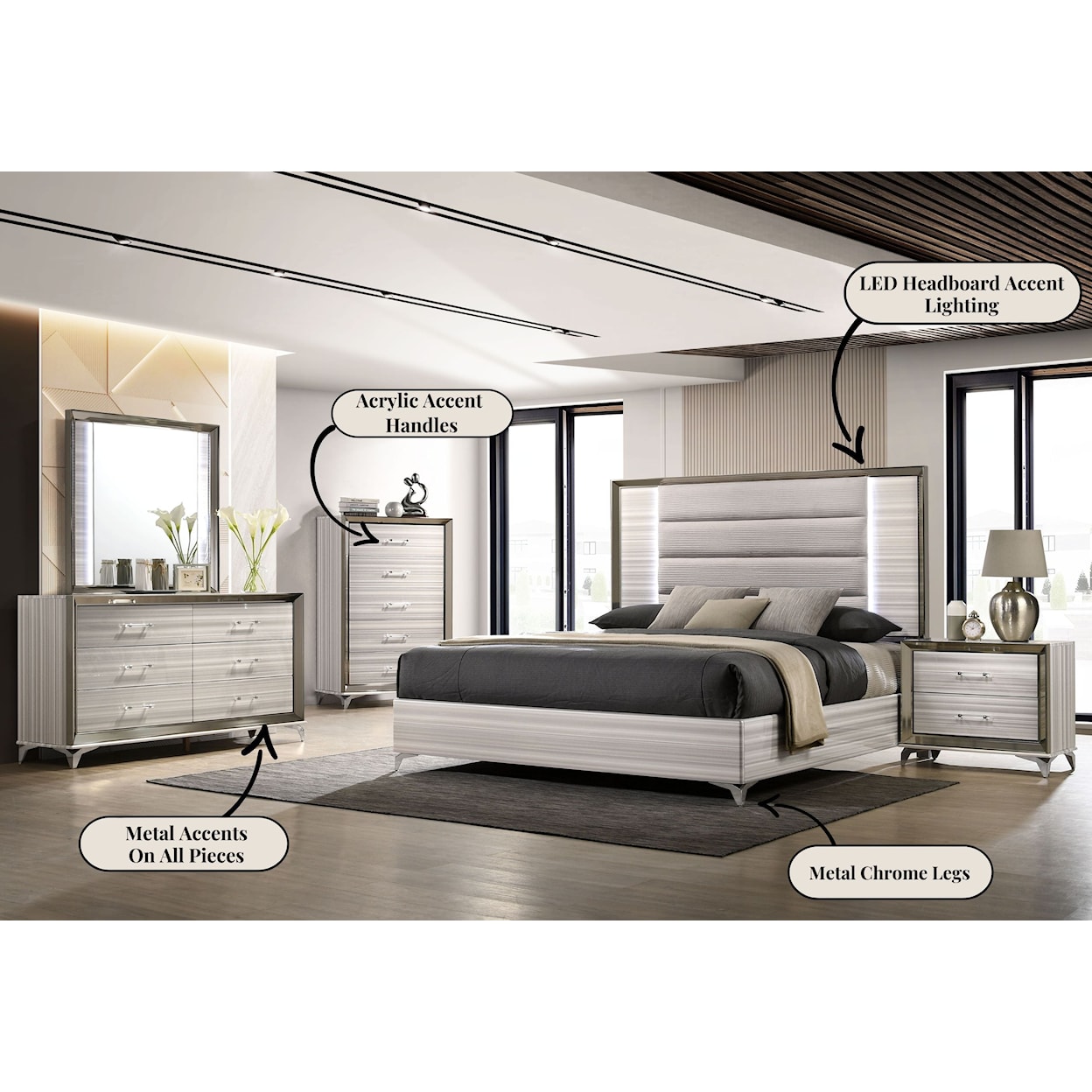 Global Furniture Zambrano Queen Bedroom Set