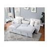 Global Furniture U0204 Light Grey/White Reversible Sofa Bed with USB Port