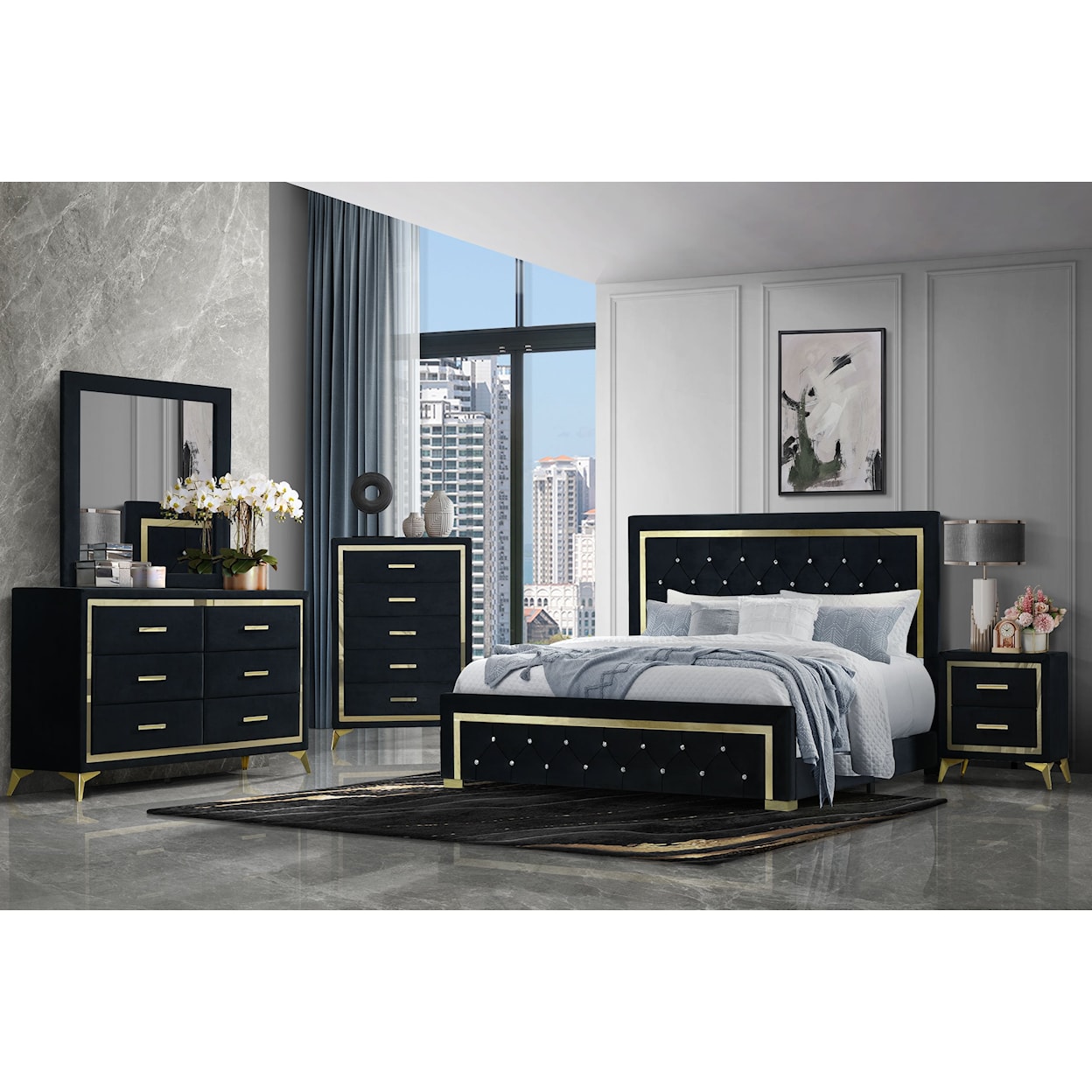 Global Furniture Kingdom Queen Bed