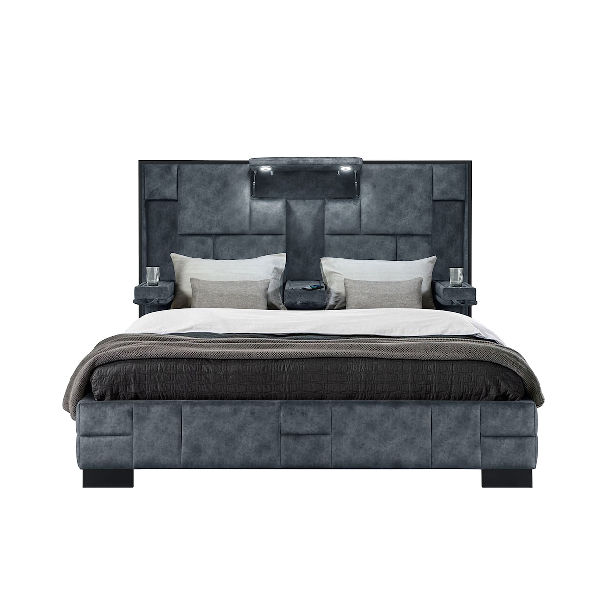 Global Furniture Oscar Domino Granite King Bed