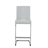 Global Furniture 915 Barstool White with White Stripe Set of 3