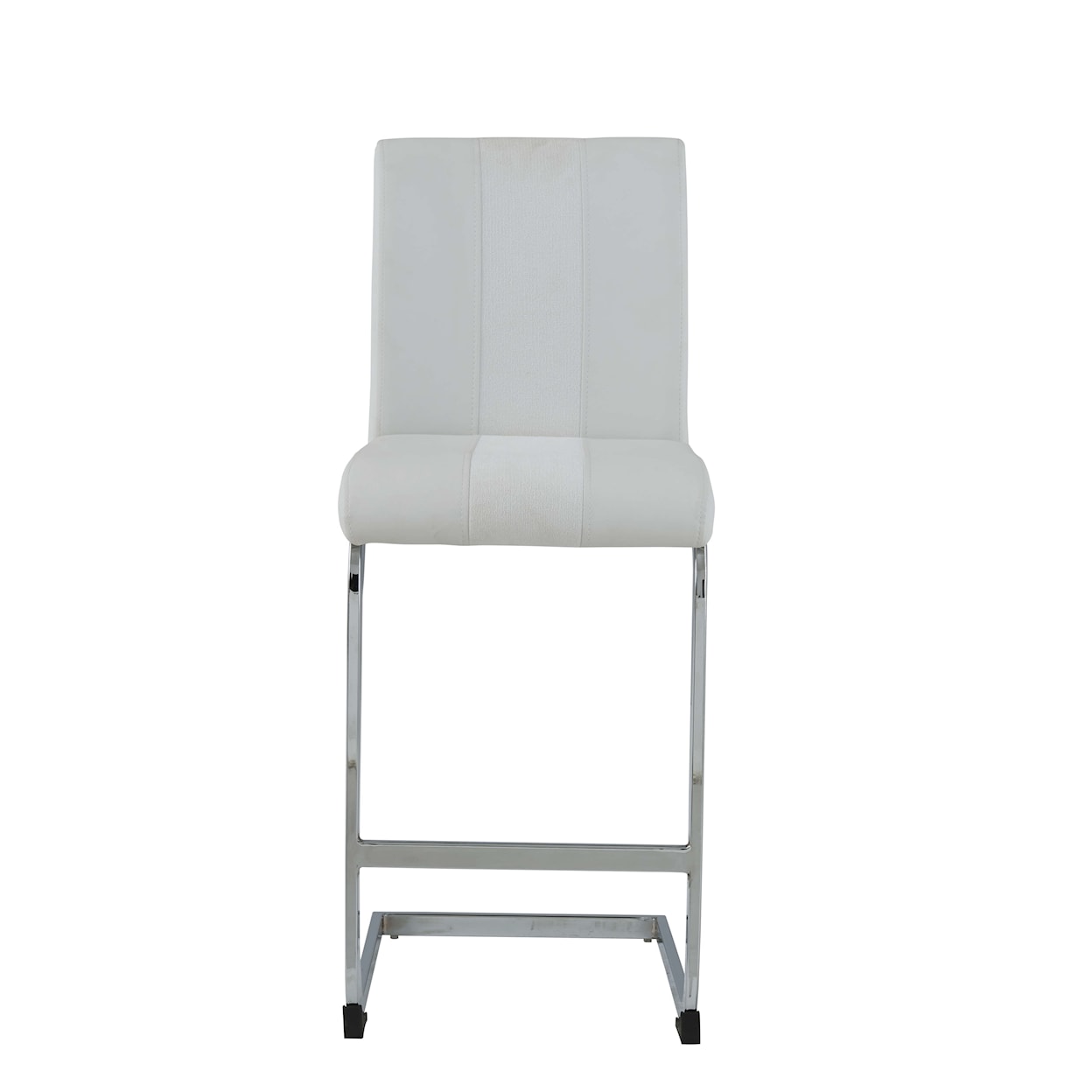 Global Furniture 915 Barstool White with White Stripe Set of 2