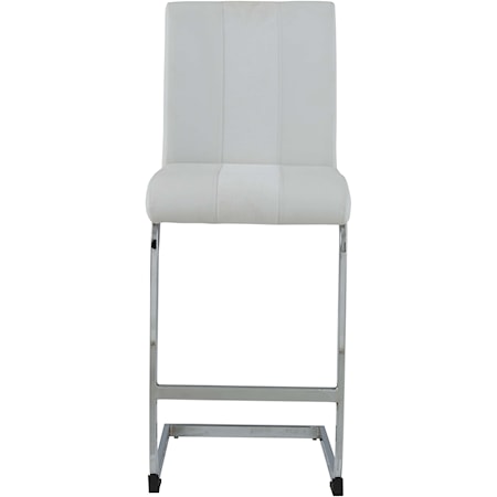 Barstool White with White Stripe Set of 4